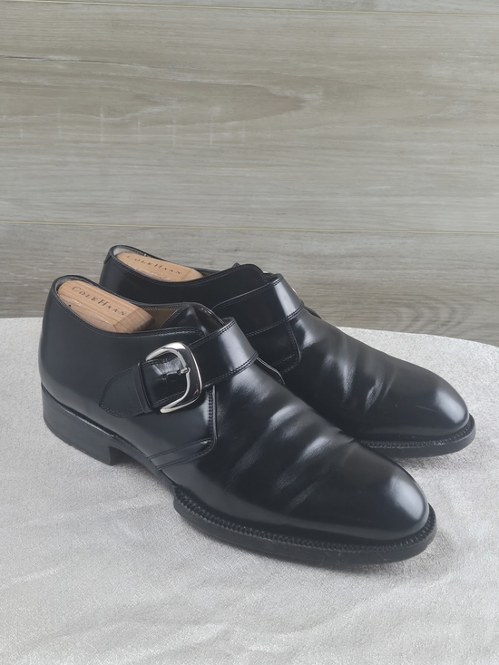 Cole Haan Other - Cole Haan‎ Black Leather Monk Strap Dress Shoes Men's Size 11 D Single Buckle